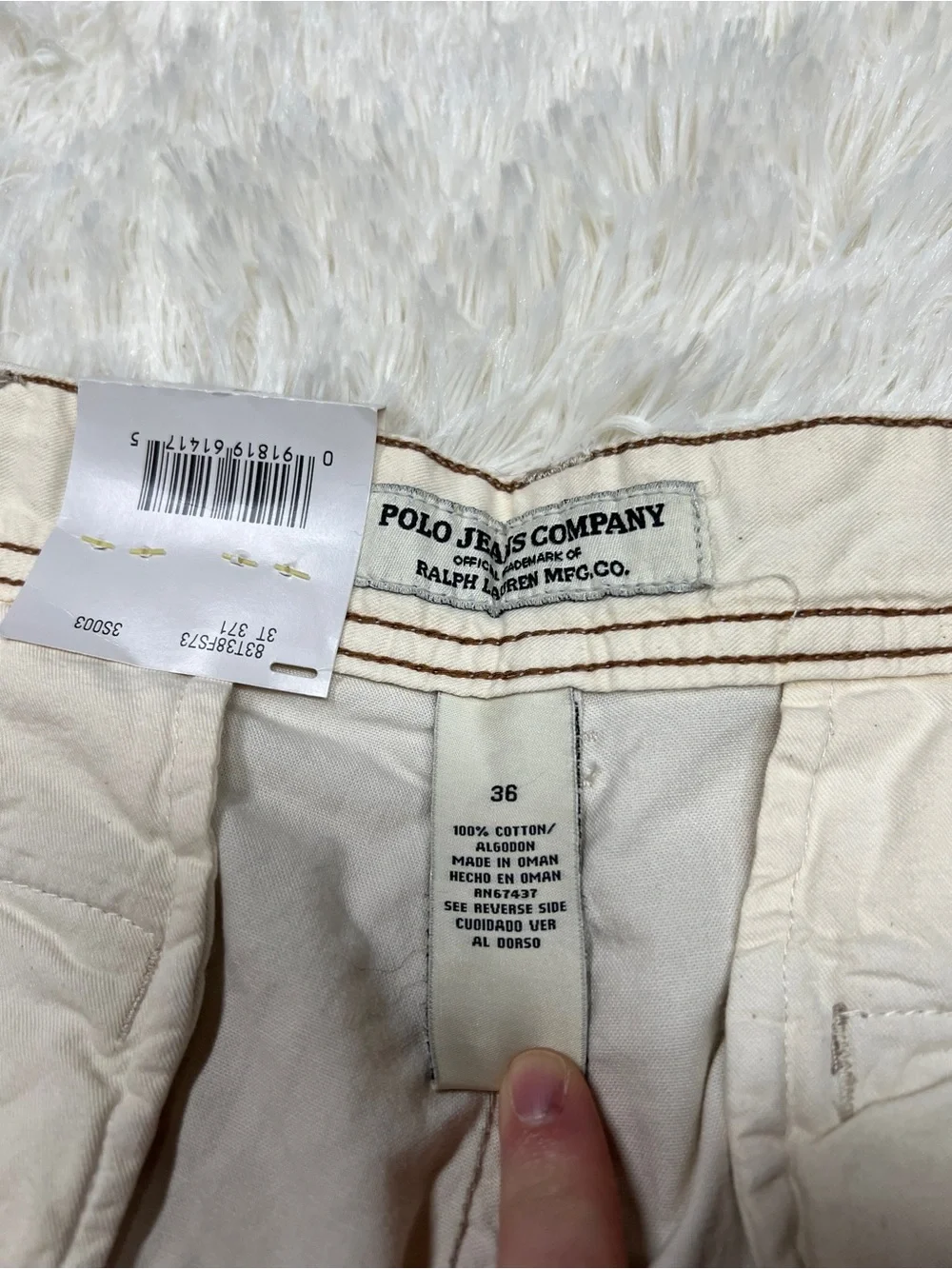 NWT Vintage Polo by Ralph Lauren Light Khaki Cargo Shorts NOS Snap Sewn Pockets